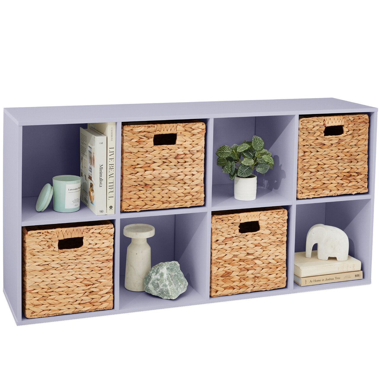 Best Choice Products 8-Cube Bookshelf, 11in Display Storage System, Organizer w/ Removable Back Panels